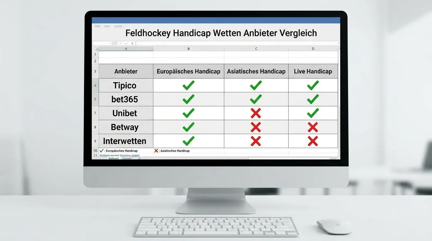 Feldhockey Handicap Wetten Anbieter Vergleich ein etablierter GGL-lizenzierter Anbieter ein weiterer etablierter Anbieter GGL-lizenziert Markttiefe