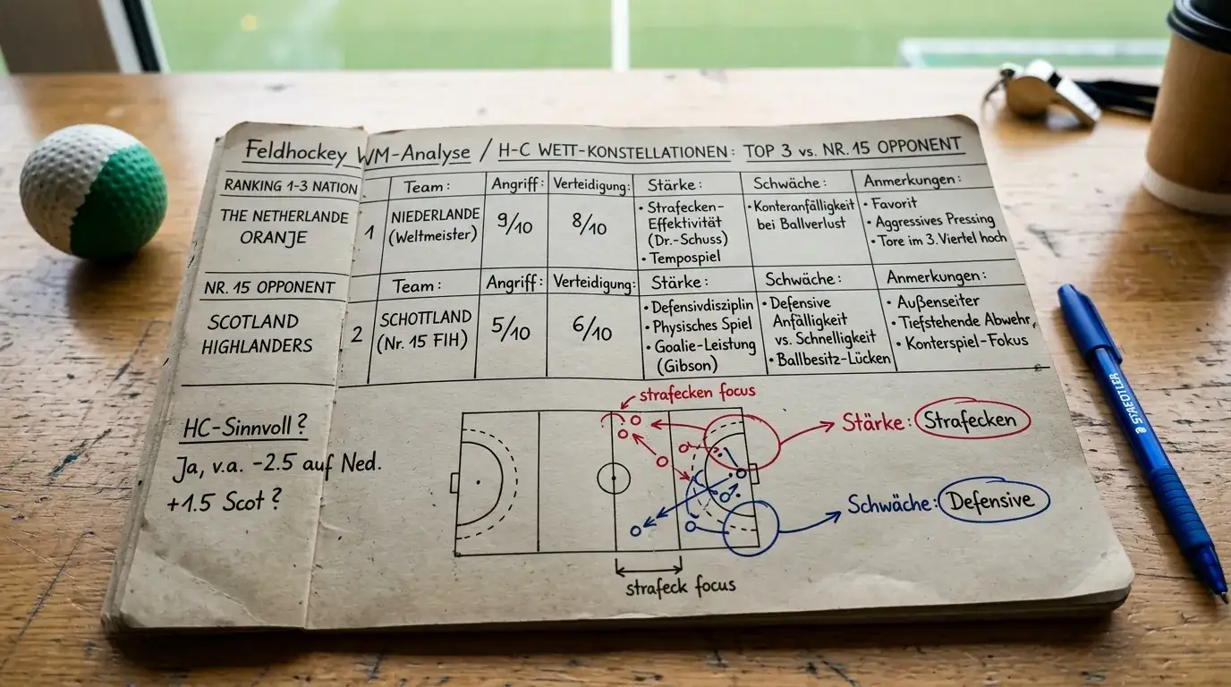 Feldhockey Handicap Wetten wann sinnvoll Konstellationen Quoten Risk-Reward-Analyse