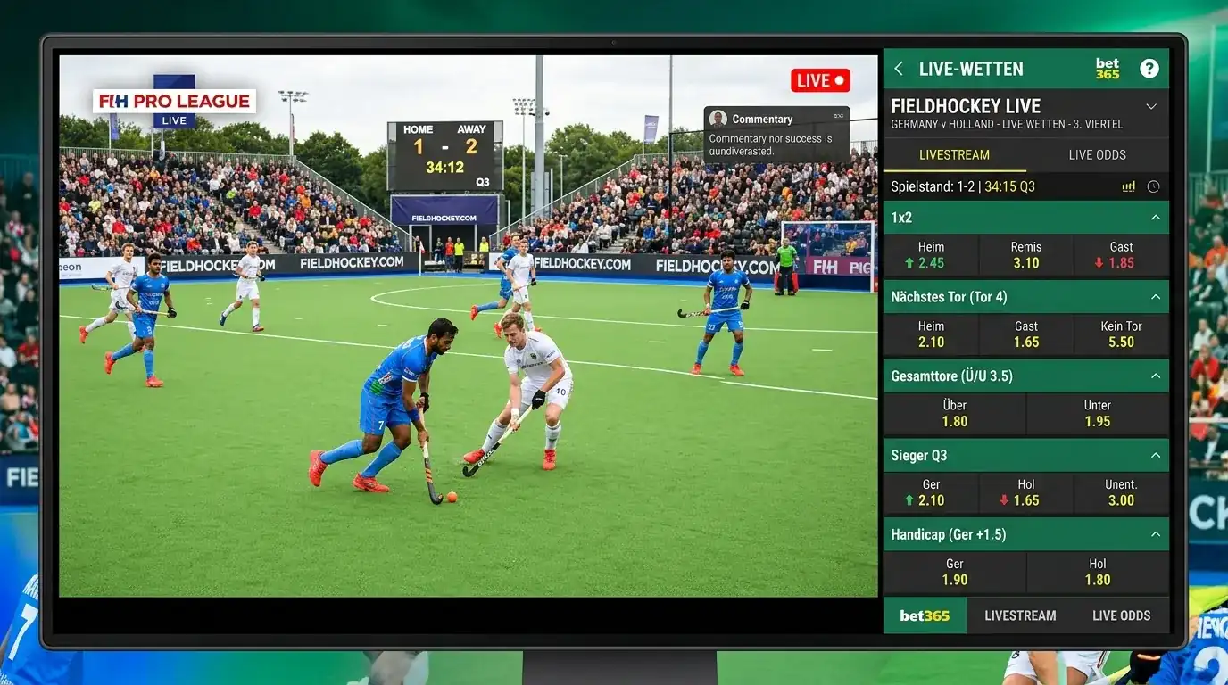 Feldhockey Live-Wetten Anbietervergleich — beste In-Play-Märkte und Livestream-Verfügbarkeit 2026