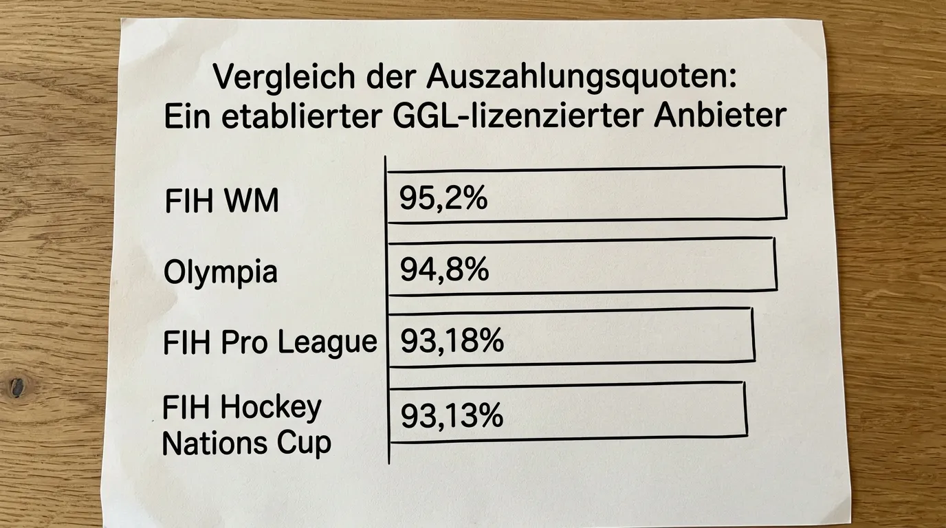 Ein etablierter GGL-lizenzierter Anbieter Auszahlungsquoten beim FIH Hockey Nations Cup — Quoten im Vergleich zu anderen Feldhockey-Wettbewerben