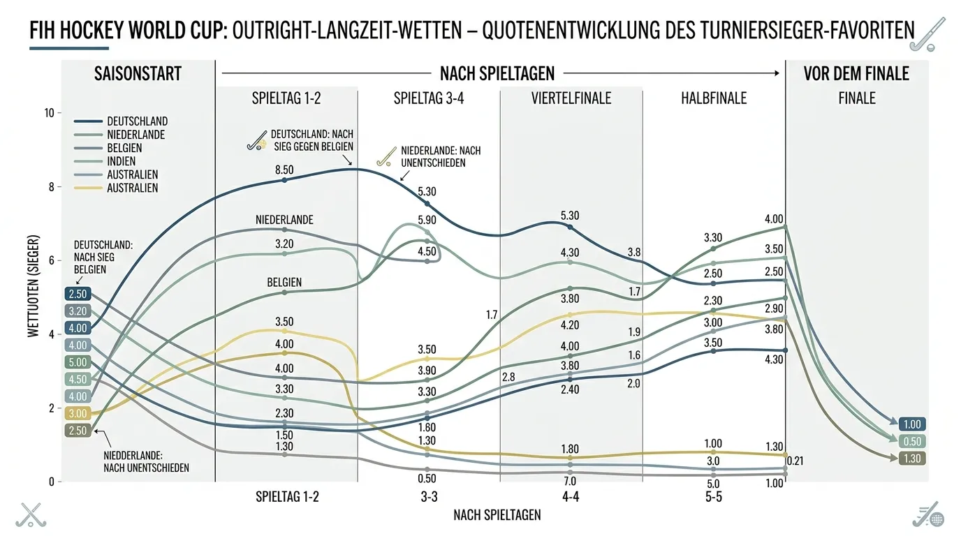 FIH Hockey World Cup Outright-Wetten auf Turniersieg — Timing, Quotenbewegung und Value-Bet-Fenster