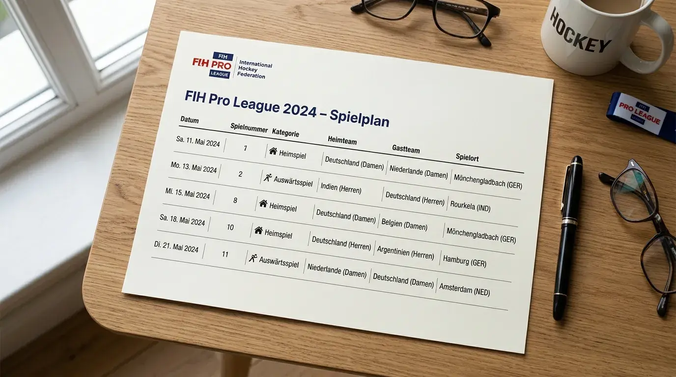 FIH Pro League Format und Spielplan — Heim- und Auswärtsprinzip und Bedeutung für Feldhockey-Wettmärkte