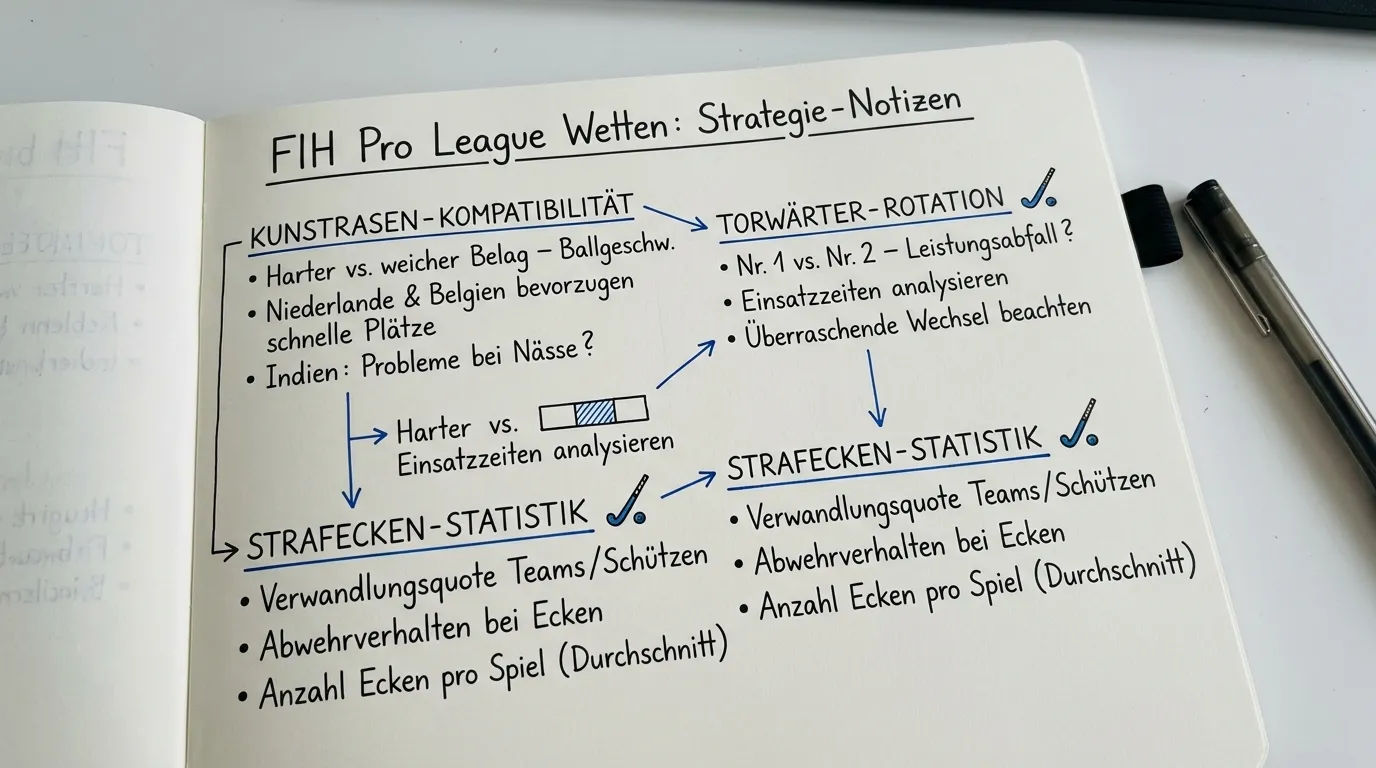 FIH Pro League Wetten Tipps und Strategie — Kunstrasen, Torhüterrotation und Strafecken-Analyse als Wettvorteil