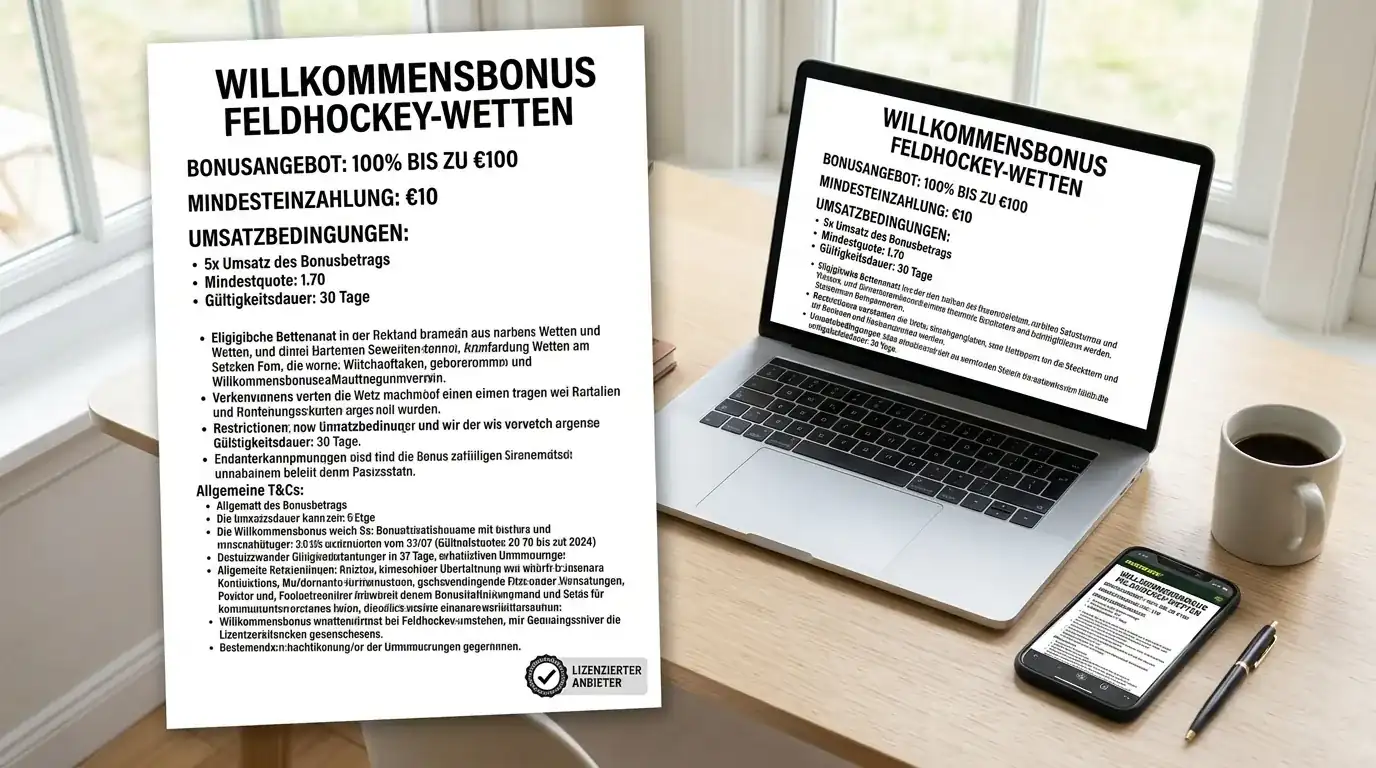 Ein etablierter GGL-lizenzierter Anbieter Sportwetten Bonusangebote und Promotionen für Feldhockey-Wetter in Deutschland 2026