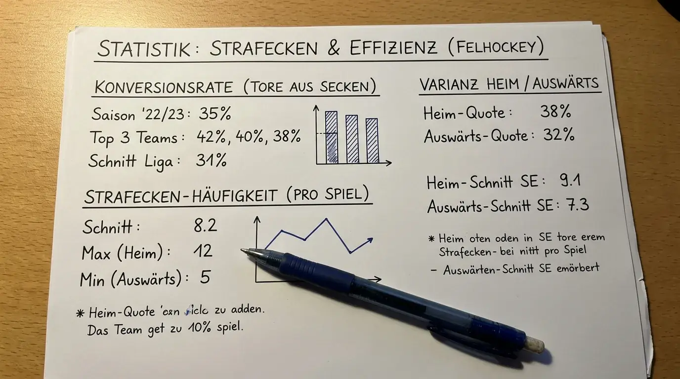 Feldhockey Strafecken Statistiken Konversionsrate Effizienz Wetter Analyse