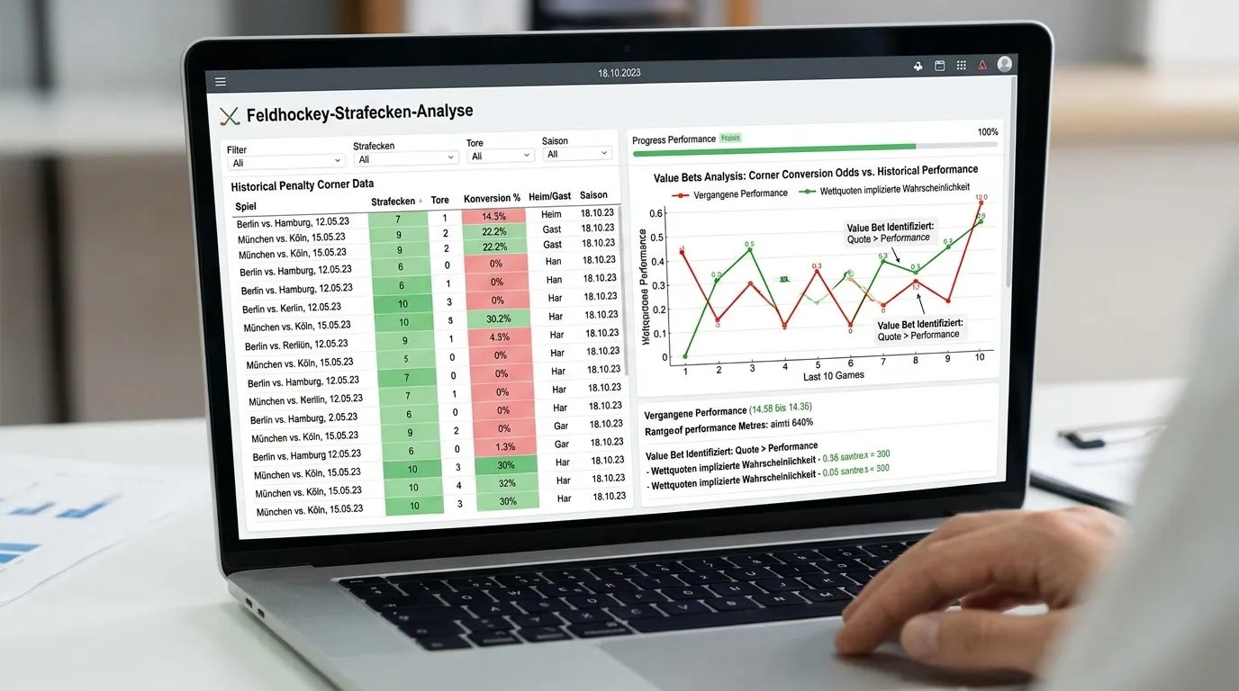 Feldhockey Strafecken Value Bets identifizieren Quotenfehler Analyse Systematik