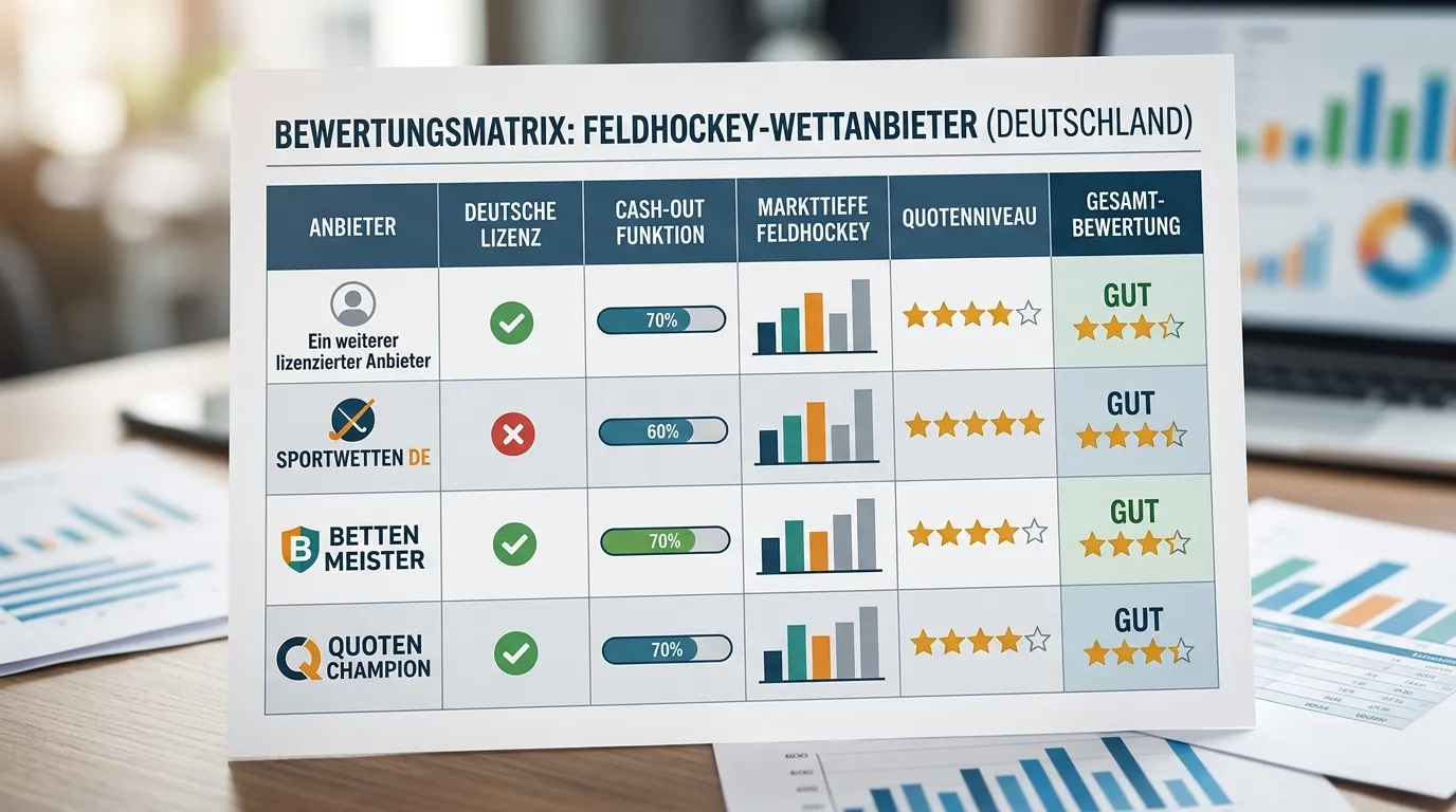 Ein weiterer lizenzierter Anbieter Feldhockey Gesamtbewertung — Stärken und Schwächen für deutsche Feldhockey-Wetter im Überblick