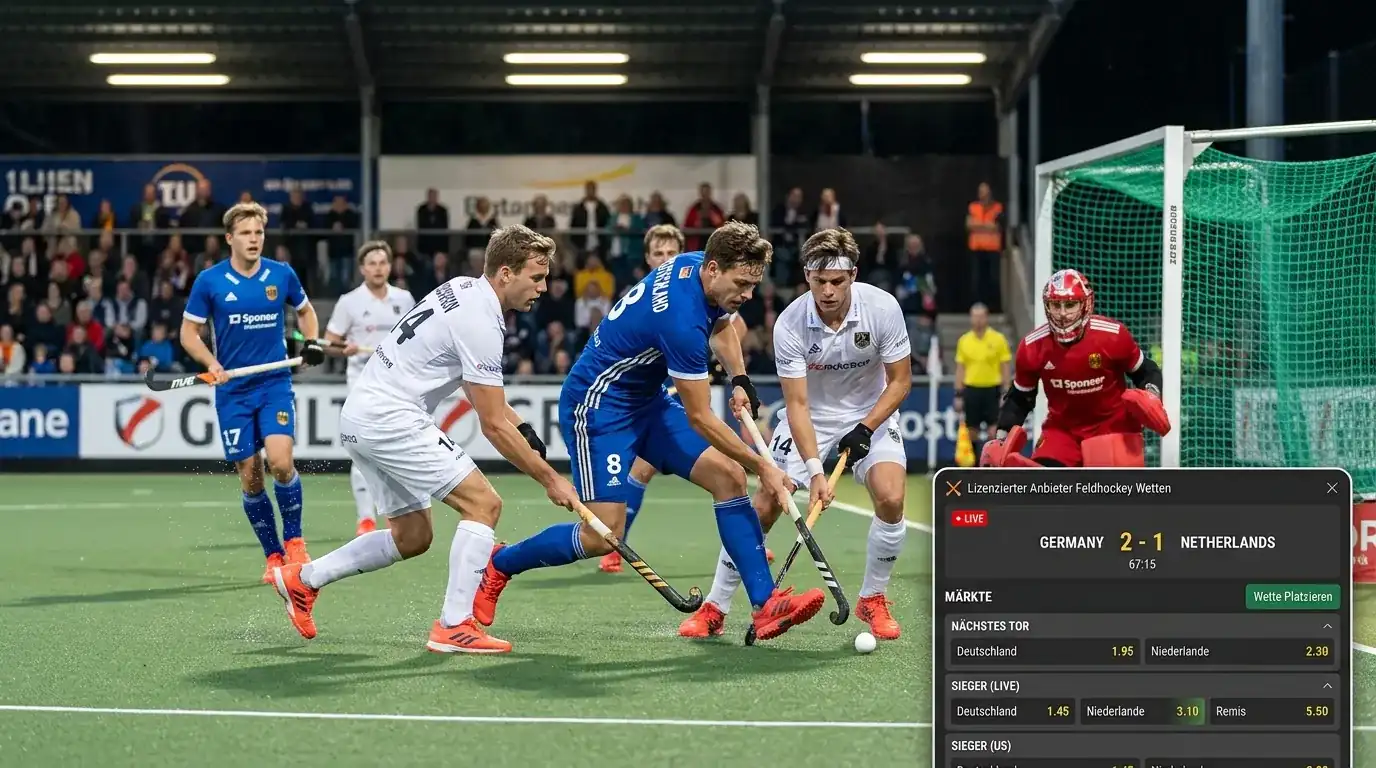 Ein weiterer lizenzierter Anbieter Live-Wetten Feldhockey — Cash-Out Funktion und In-Play-Märkte bei internationalen Turnieren